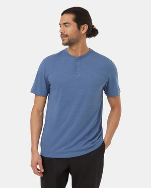 Blue-Basic-Shortsleeve-Button-T-Shirt