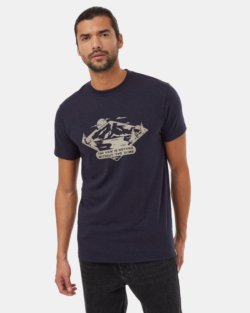     Blue-Crew-Neck-Graphic-Shortsleeve-T-Shirt