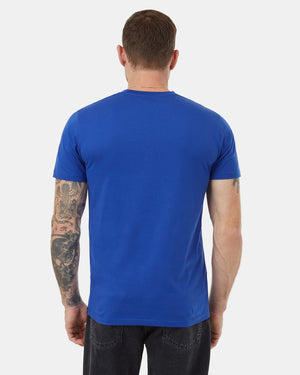 Blue-Crew-Neck-Graphic-Shortsleeve-T-Shirt