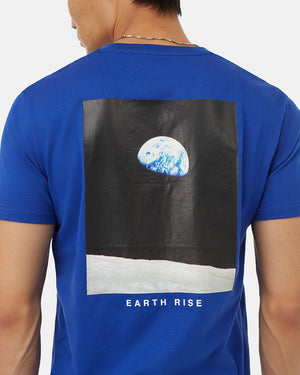 Blue-Crew-Neck-Graphic-Shortsleeve-T-Shirt