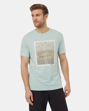 Blue-Crew-Neck-Graphic-Shortsleeve-T-Shirt