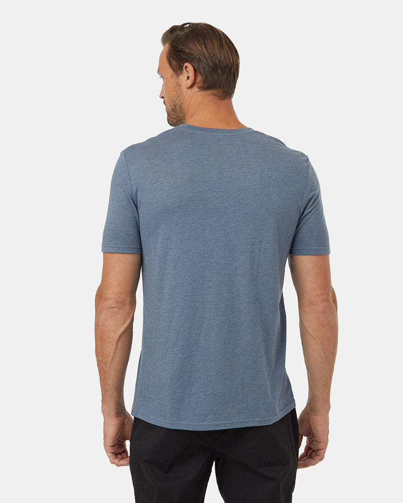 Blue-Crew-Neck-Graphic-Shortsleeve-T-Shirt