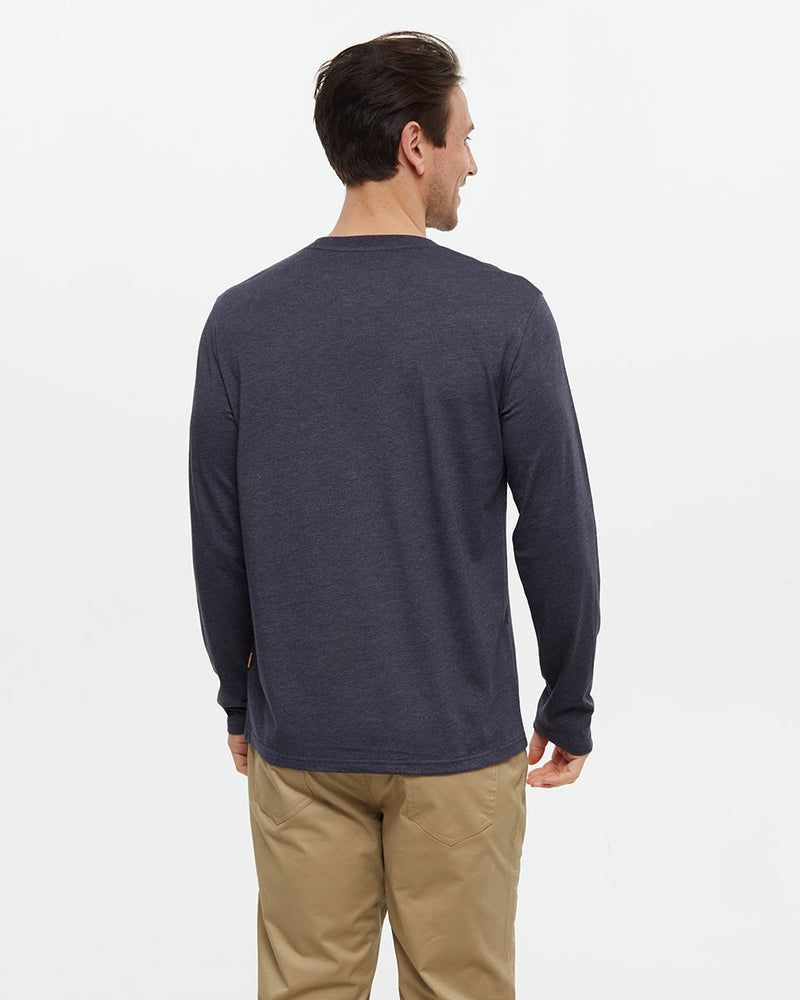 Blue-Crew-Neck-Longsleeve-Top
