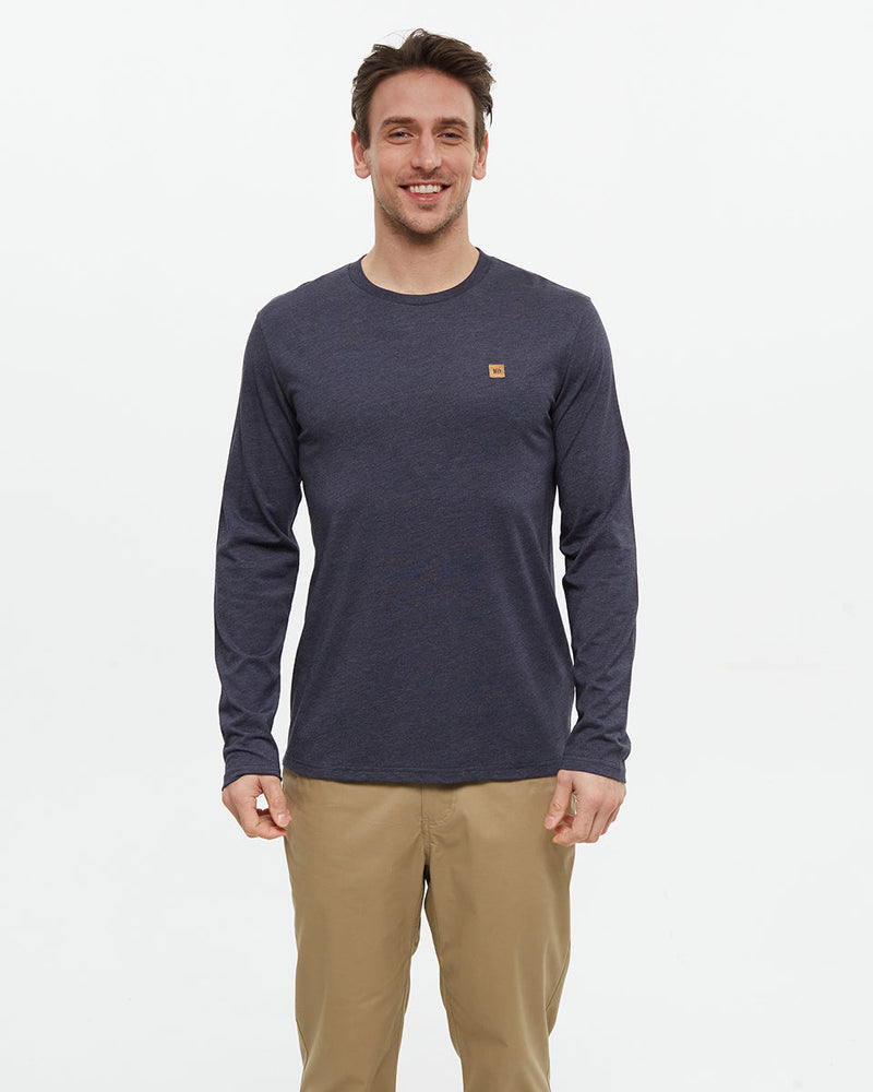Blue-Crew-Neck-Longsleeve-Top