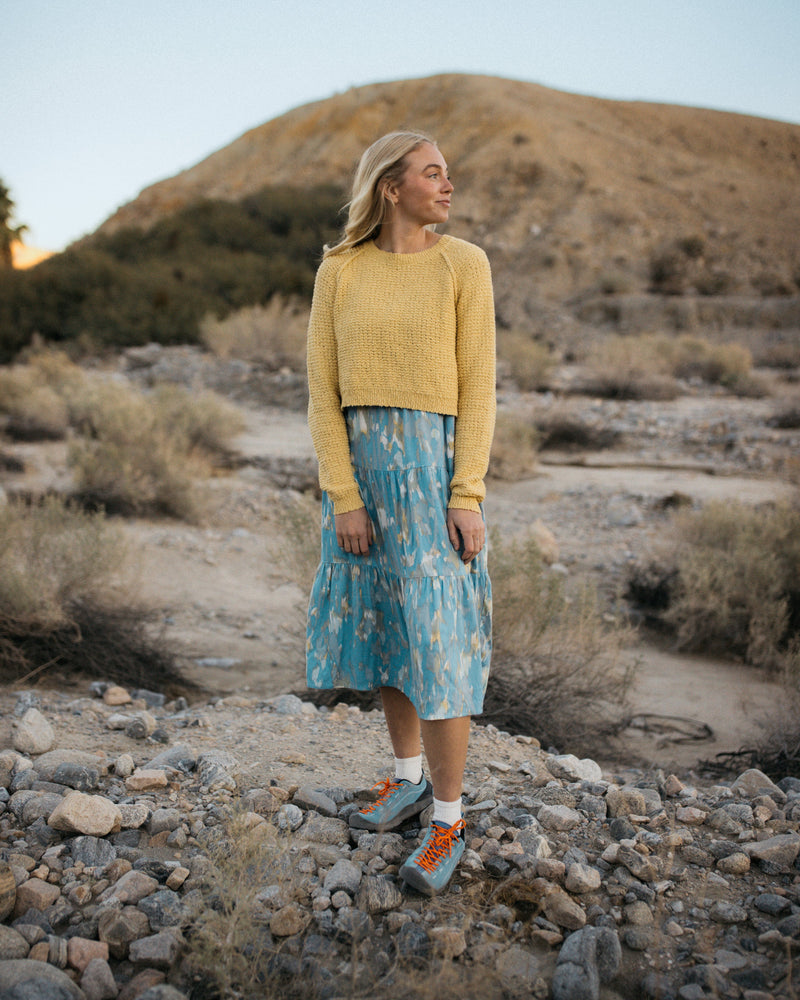 Blue-EcoWoven-Crepe-Tiered-Cami-Dress