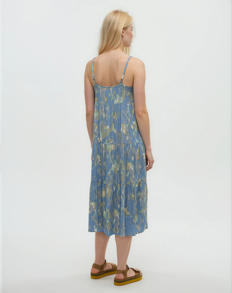 Blue-EcoWoven-Crepe-Tiered-Cami-Dress