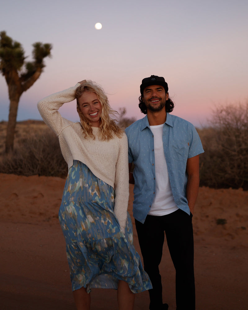 Blue-EcoWoven-Crepe-Tiered-Cami-Dress