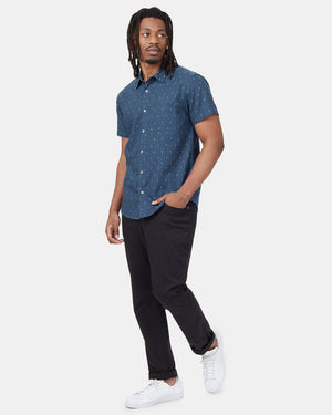 Blue-Hemp-Button-Up-Shortsleeve-Shirt