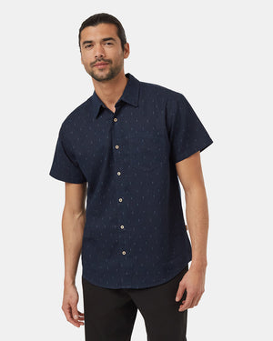 Blue-Hemp-Button-Up-Shortsleeve-Shirt