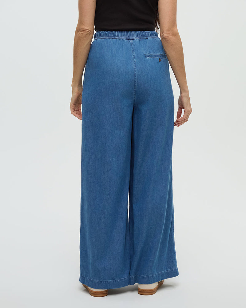 Blue-High-Rise-Denim-Wide-Leg-Pant