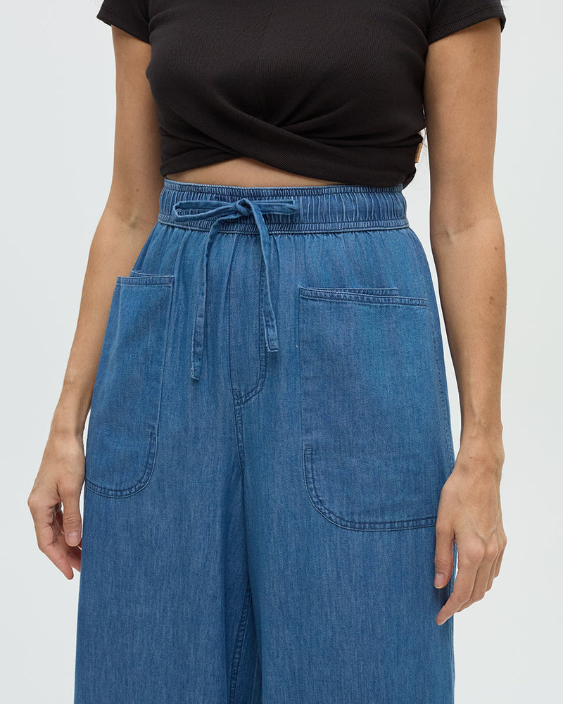 Blue-High-Rise-Denim-Wide-Leg-Pant