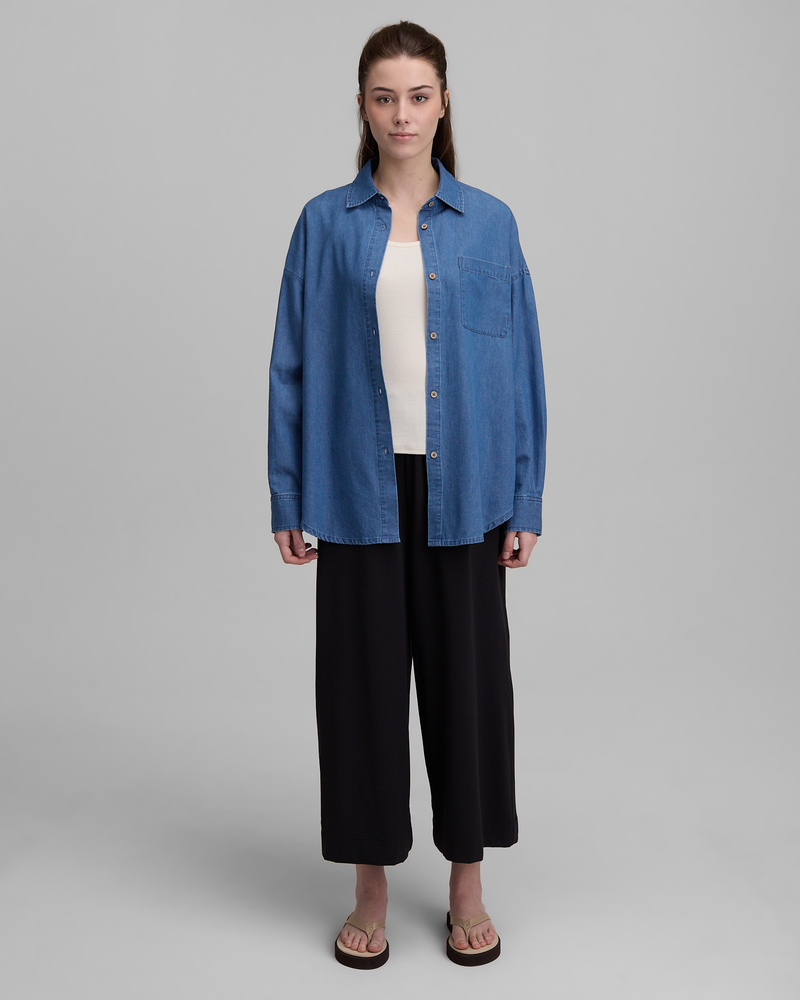 Blue-Lightweight-Denim-Oversized-Collar-Shirt