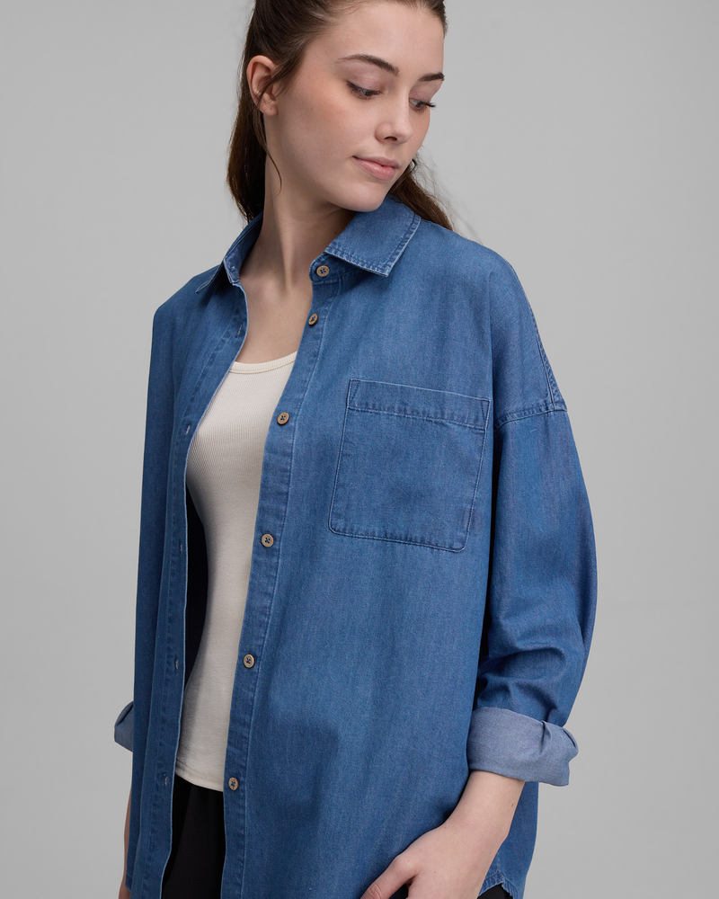 Blue-Lightweight-Denim-Oversized-Collar-Shirt