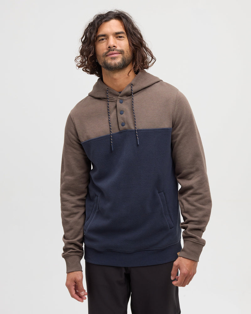 Blue-M-Recycled-MicroFleece-Snap-front-Hoodie