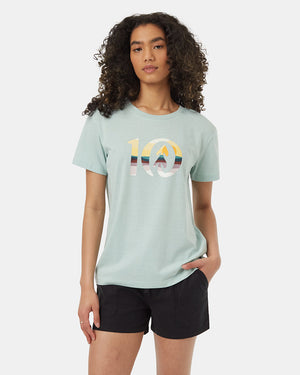 Blue-Melissa-Koby-Crew-Neck-Graphic-Shortsleeve-T-Shirt