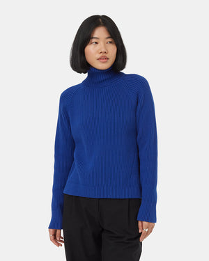 Blue-Organic-Cotton-Turtleneck-Sweater