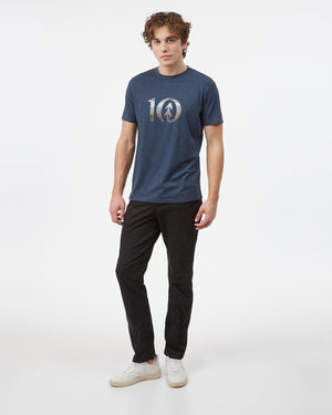 Blue-Recycled-Polyester-Crew-Neck-T-Shirt