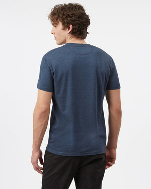 Blue-Recycled-Polyester-Crew-Neck-T-Shirt