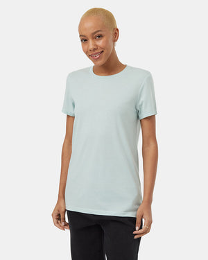 Blue-Recycled-Polyester-Crew-Neck-T-Shirt