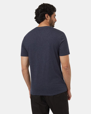 Blue-Recycled-Polyester-Crew-Neck-Tee