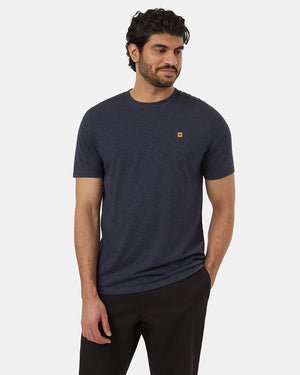 Blue-Recycled-Polyester-Crew-Neck-Tee