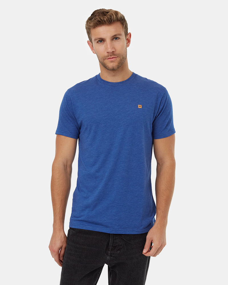 Blue-Recycled-Polyester-Crew-Neck-Tee