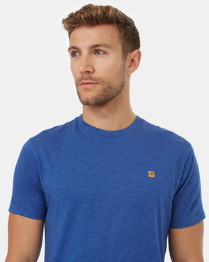 Blue-Recycled-Polyester-Crew-Neck-Tee