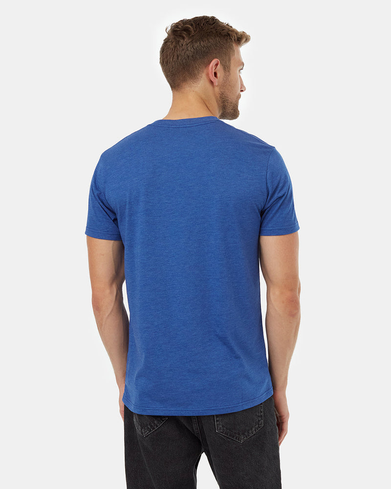 Blue-Recycled-Polyester-Crew-Neck-Tee