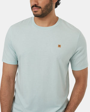 Blue-Recycled-Polyester-Crew-Neck-Tee