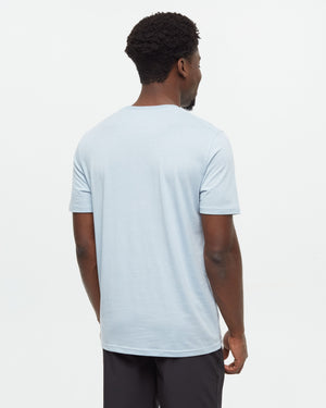 Blue-Recycled-Polyester-Crew-Neck-Tee