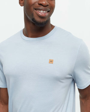 Blue-Recycled-Polyester-Crew-Neck-Tee