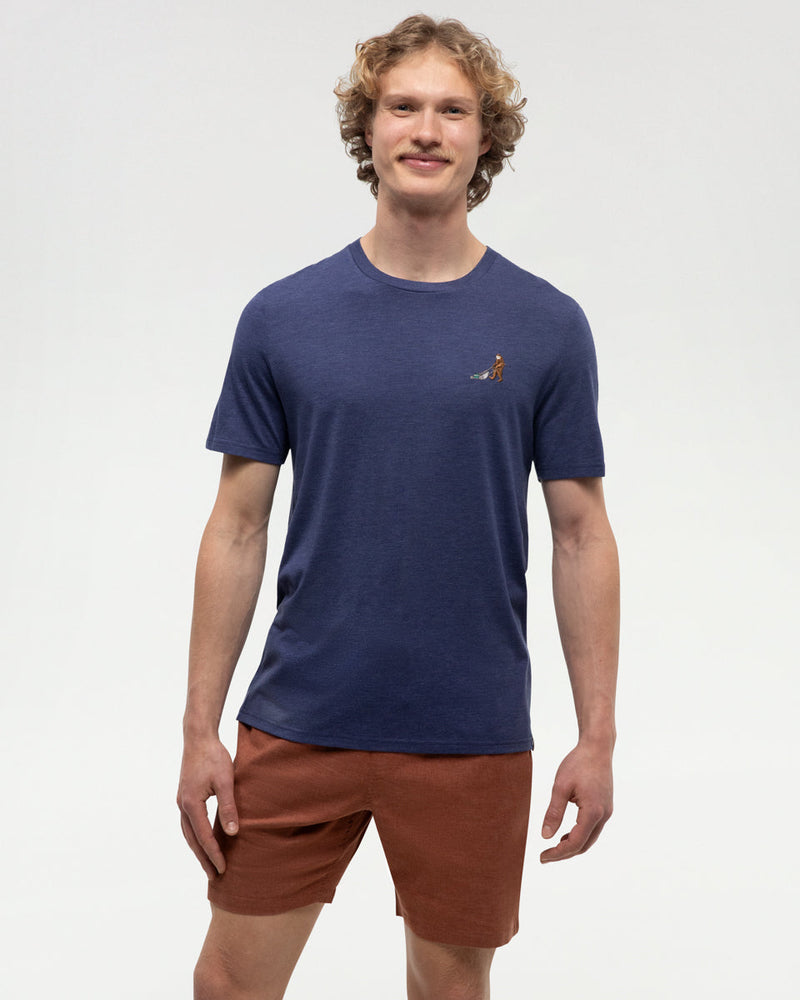 Blue-Regular-Fit-Embroidered-Graphic-T-Shirt