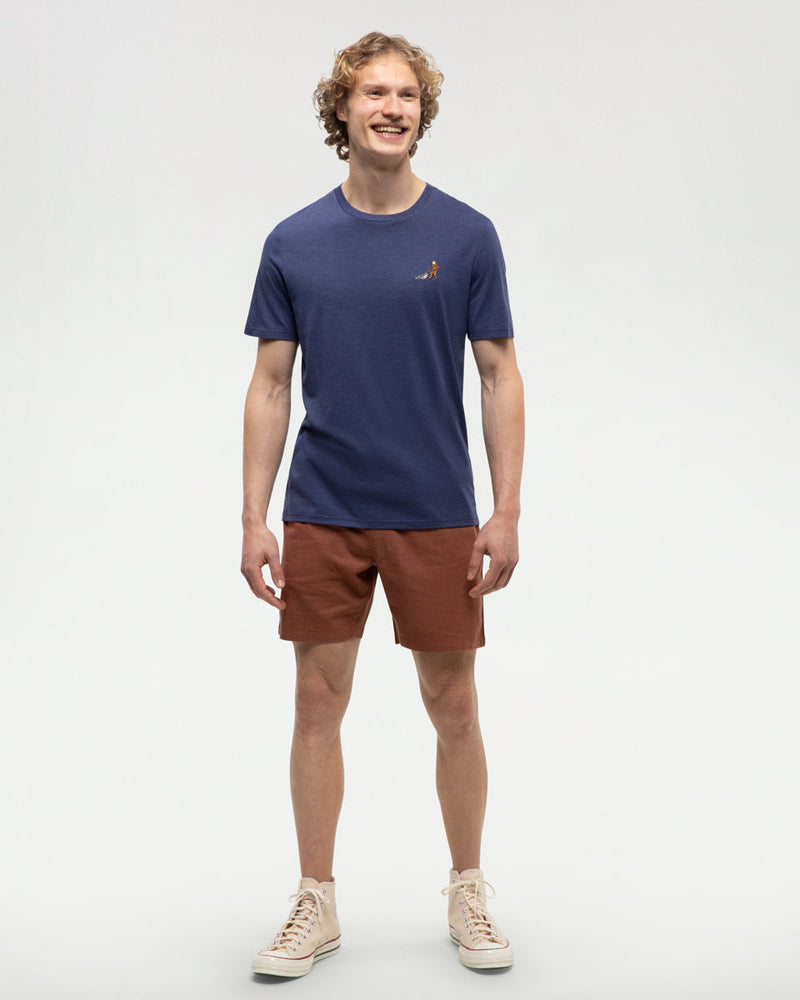 Blue-Regular-Fit-Embroidered-Graphic-T-Shirt
