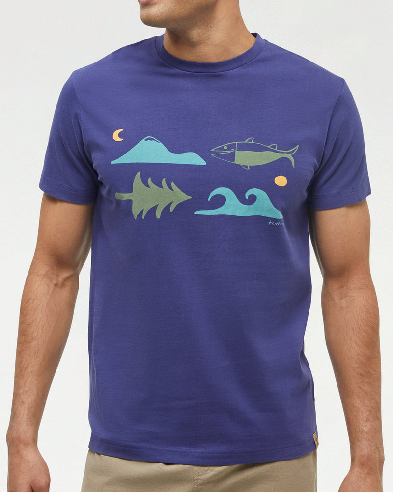 Blue-Regular-Fit-Printed-Graphic-T-shirt