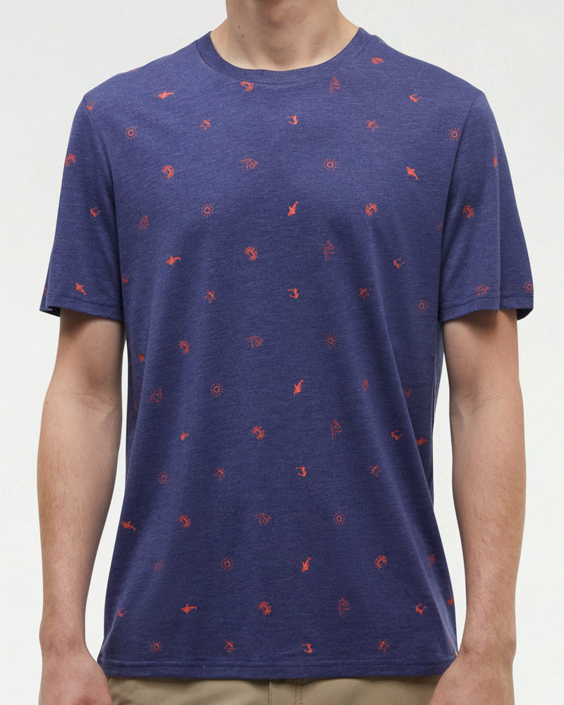 Blue-Regular-Fit-Printed-Graphic-T-shirt