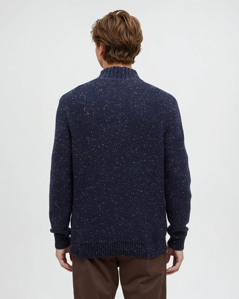 Blue-Regular-Fleck-Half-Zip