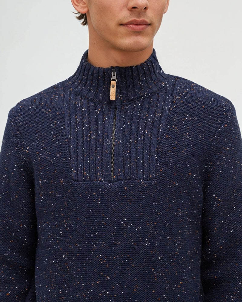 Blue-Regular-Fleck-Half-Zip