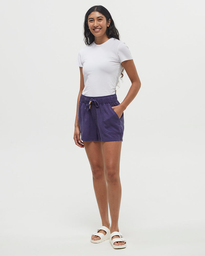 Blue-Regular-Mid-rise-Pull-on-Short