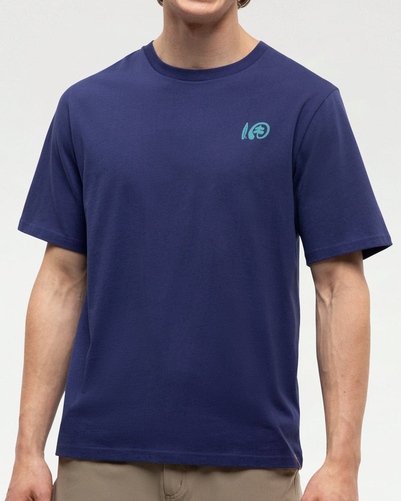 Blue-Relax-Fit-Printed-Graphic-T-shirt