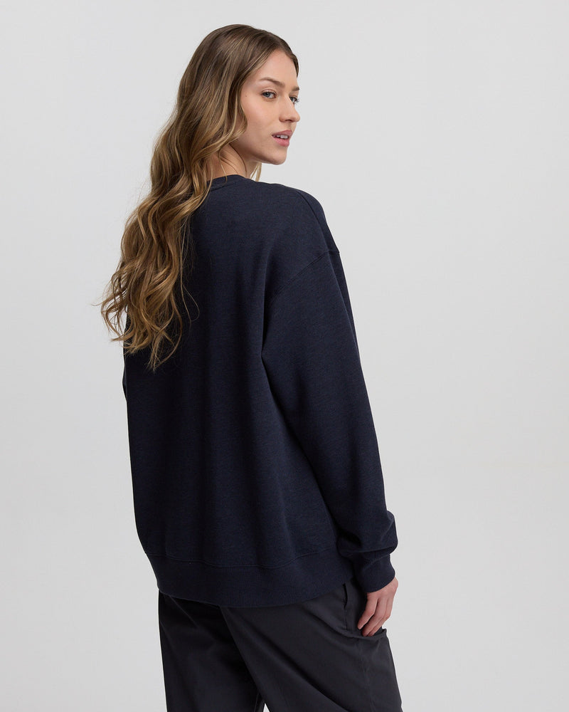 Blue-Relaxed-Graphic-Crew-Neck-Sweatshirt