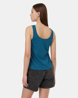 Blue-Scoop-Neck-Graphic-Tank-Top