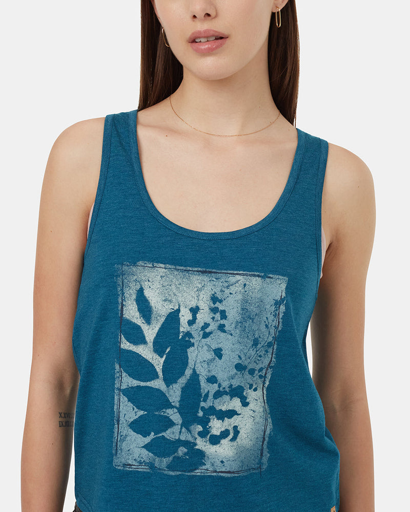 Blue-Scoop-Neck-Graphic-Tank-Top