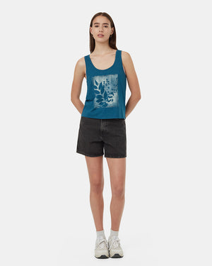 Blue-Scoop-Neck-Graphic-Tank-Top