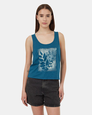 Blue-Scoop-Neck-Graphic-Tank-Top