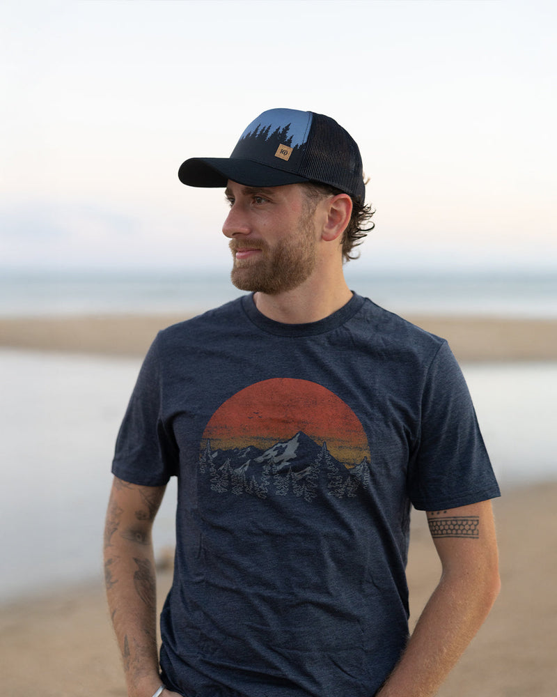 Blue-Regular-Fit-Crew-Neck-T-shirt