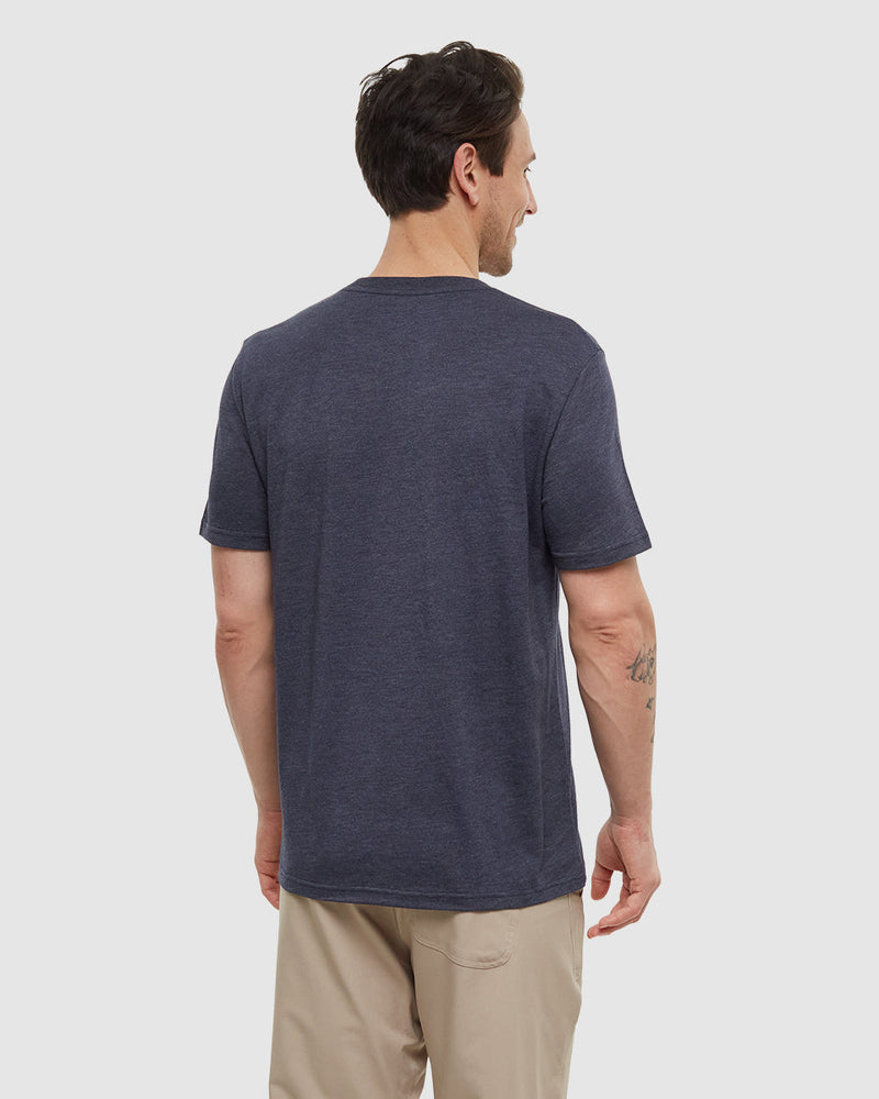 Blue-Regular-Fit-Crew-Neck-T-shirt