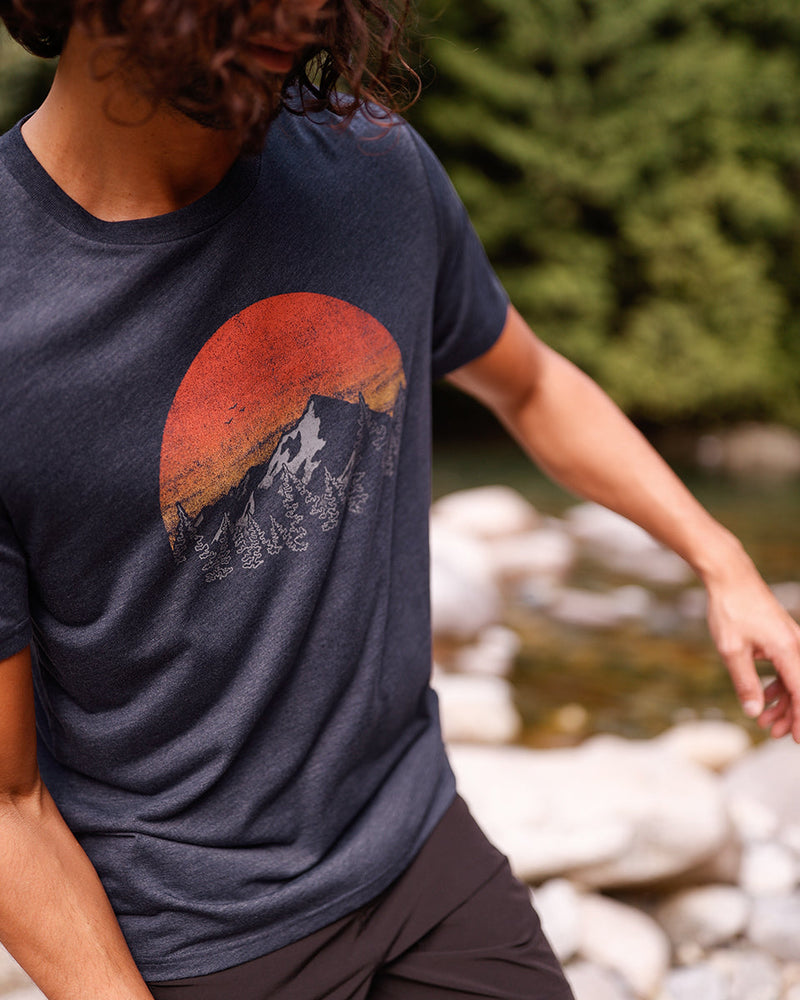 Blue-Regular-Fit-Crew-Neck-T-shirt