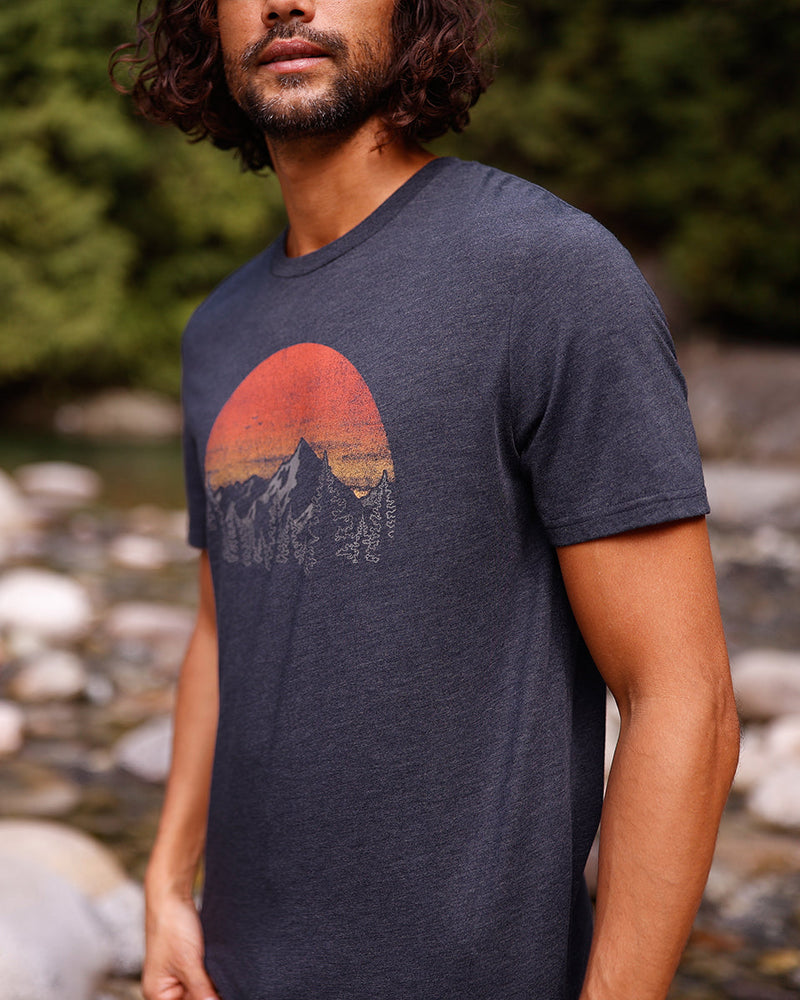 Blue-Regular-Fit-Crew-Neck-T-shirt