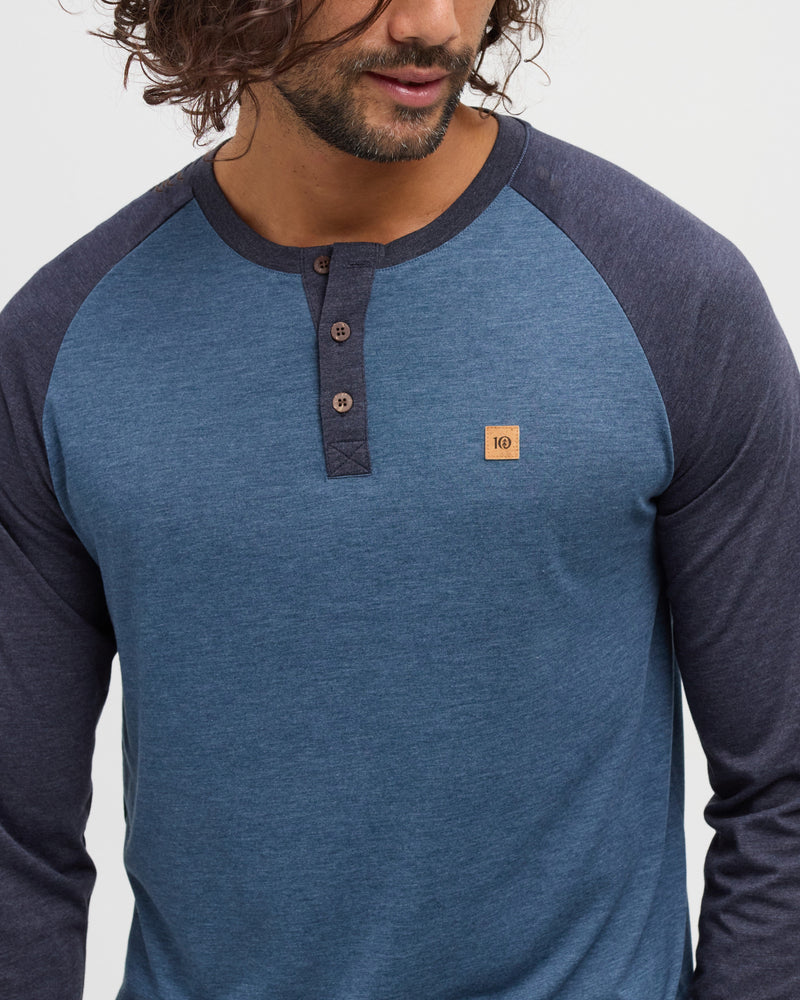 Blue-TreeBlend-Classic-Henley-Longsleeve