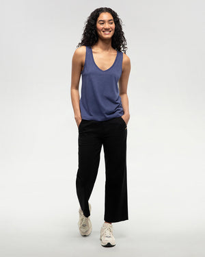 Blue-TreeBlend-Double-V-Neck-Tank